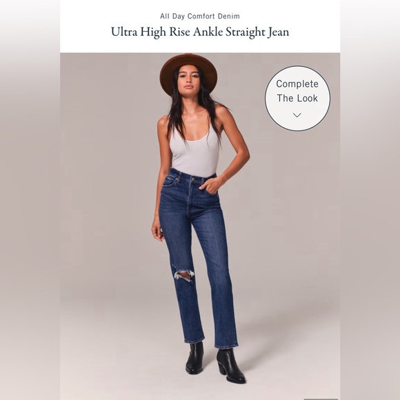 Abercrombie and Fitch Ultra High Rise Straight Jean Size 25/0 Regular - Picture 10 of 10